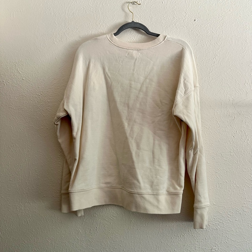 Madewell Re)sourced Cotton Mainstay Sweatshirt Kimball Stripe XL / ANTIQUE CREAM - Picture 7 of 8